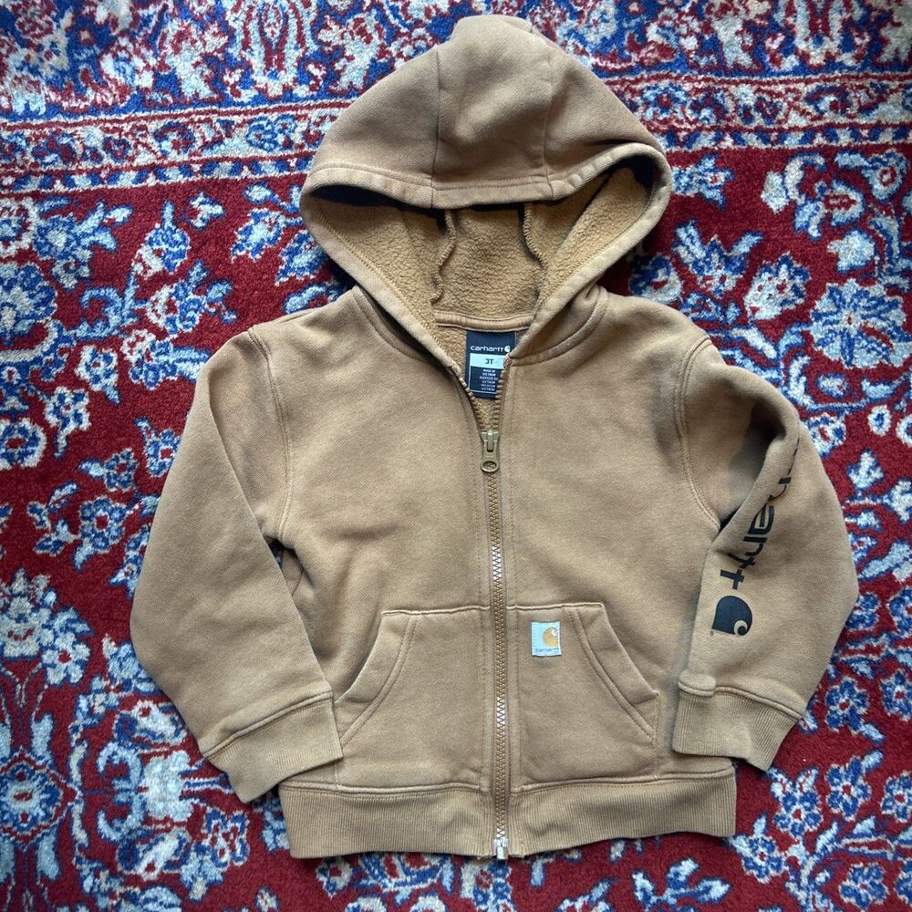 Carhartt Hoodie Toddler 3T Full Zip Sweatshirt Outdoor Pocket Streetwear